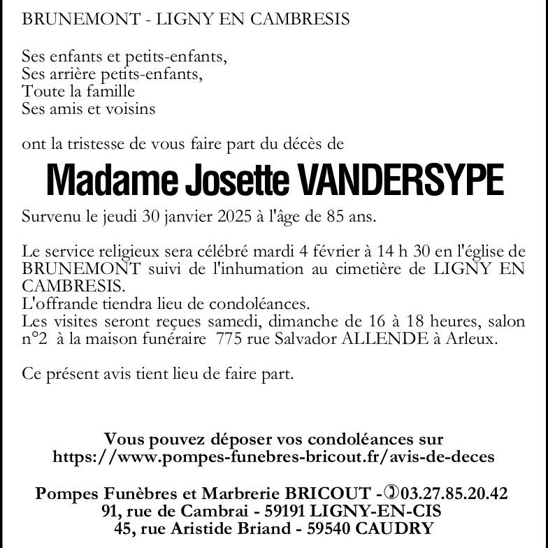 Photo de Josette VANDERSYPE