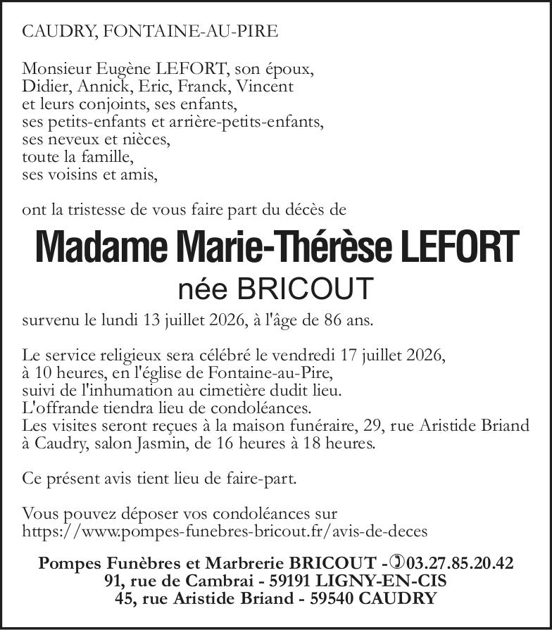 Avis de décès
