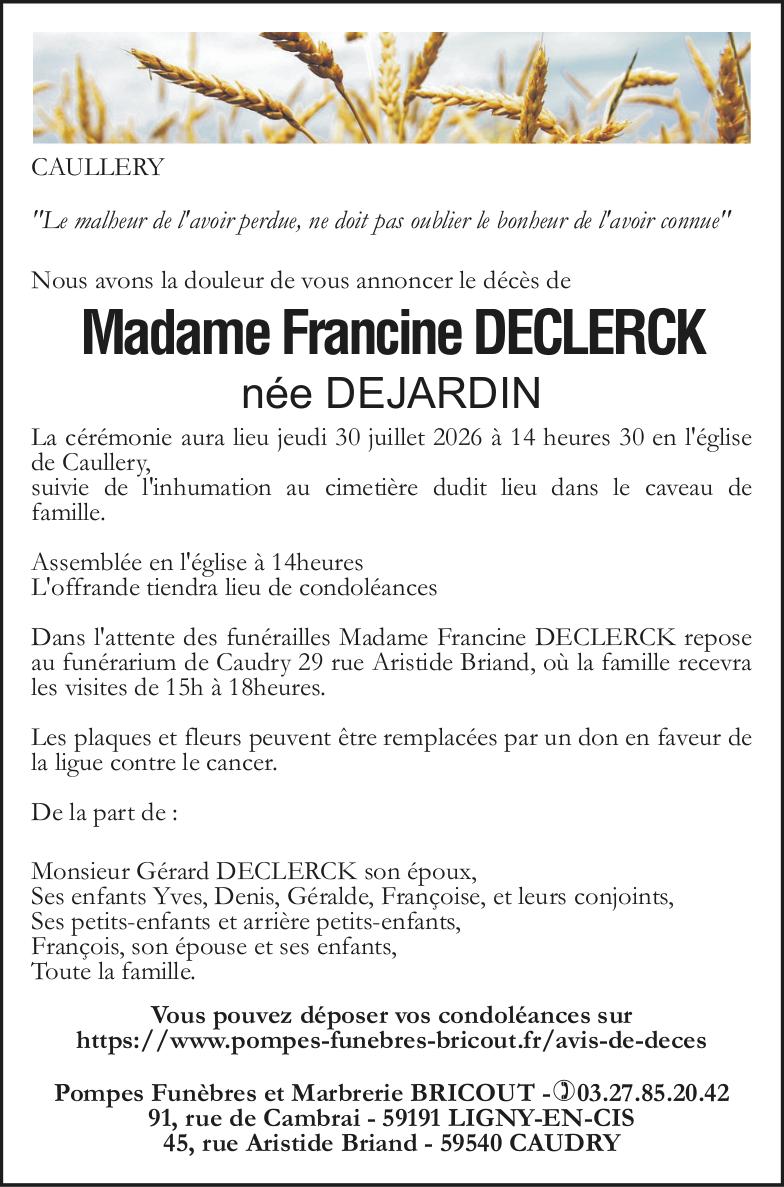 Avis de décès